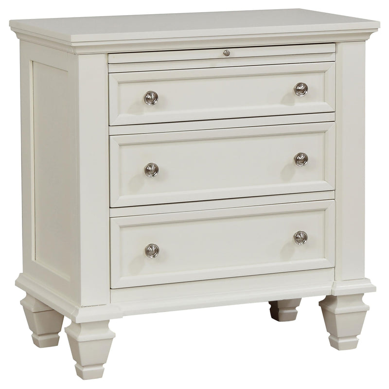 Sandy Beach 4-piece Queen Bedroom Set Cream White - 201309Q-S4
