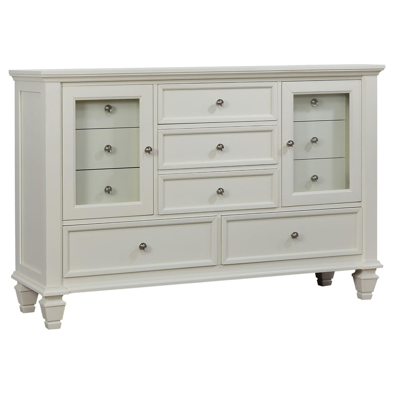 Sandy Beach 4-piece Queen Bedroom Set Cream White - 201309Q-S4
