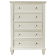 Sandy Beach 5-drawer Bedroom Chest Cream White - 201305