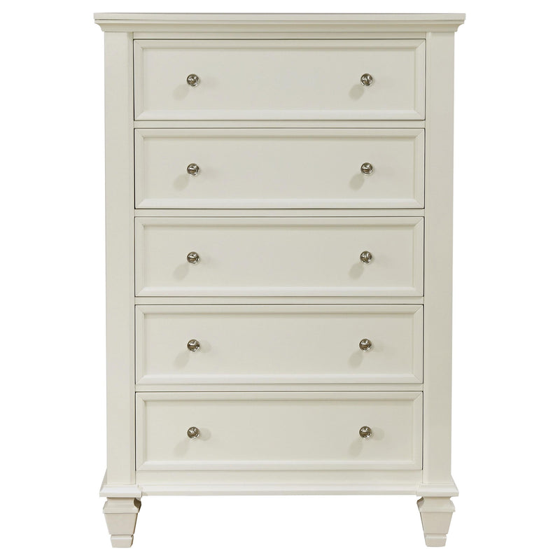 Sandy Beach 5-drawer Bedroom Chest Cream White - 201305