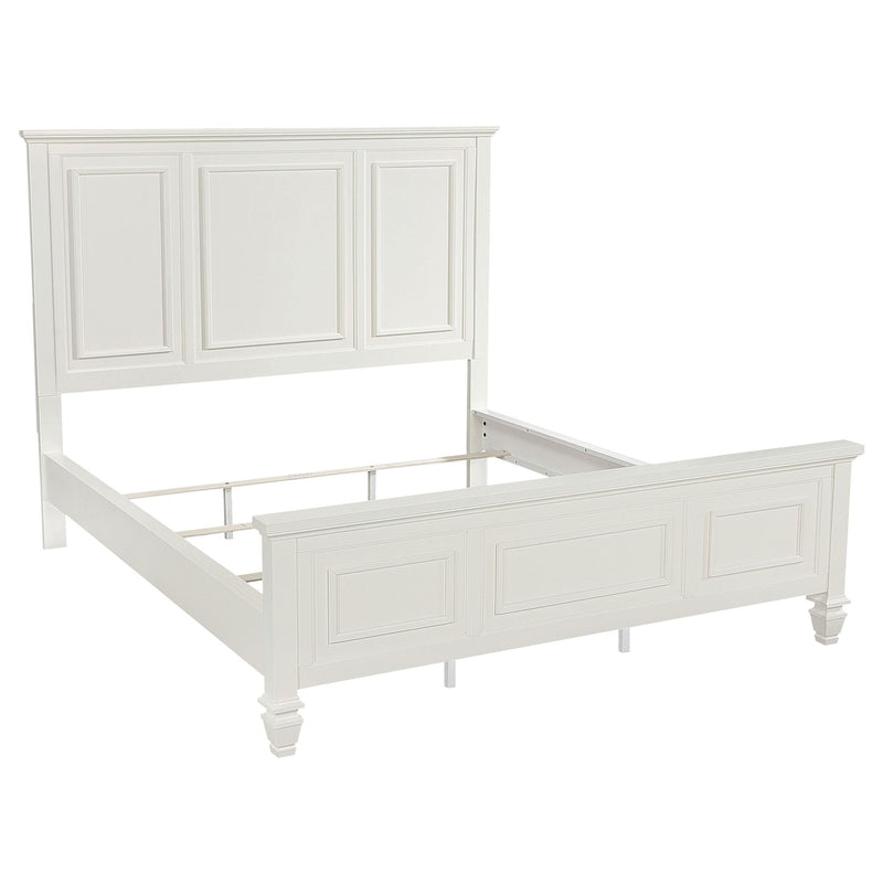 Sandy Beach 5-piece California King Bedroom Set Cream White - 201301KWN-S5