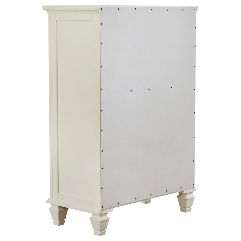 Sandy Beach 5-piece Eastern King Bedroom Set Cream White - 201309KE-S5
