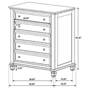 Sandy Beach 5-piece Eastern King Bedroom Set Cream White - 201309KE-S5
