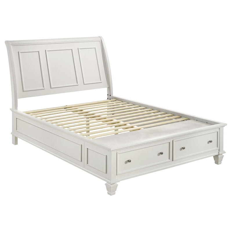 Sandy Beach 5-piece Queen Bedroom Set Cream White - 201309Q-S5