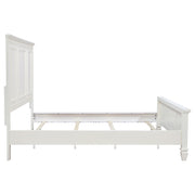 Sandy Beach 63-inch California King Panel Bed Cream White - 201301KWN
