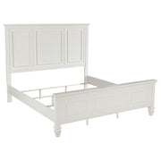 Sandy Beach 63-inch Eastern King Wood Panel Bed Cream White - 201301KEN