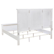 Sandy Beach 63-inch Eastern King Wood Panel Bed Cream White - 201301KEN