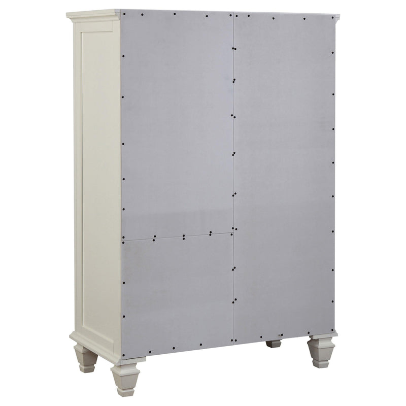 Sandy Beach 8-drawer Door Chest Cream White - 201308