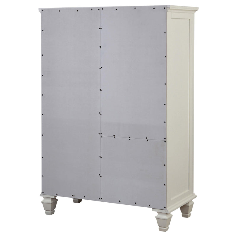 Sandy Beach 8-drawer Door Chest Cream White - 201308