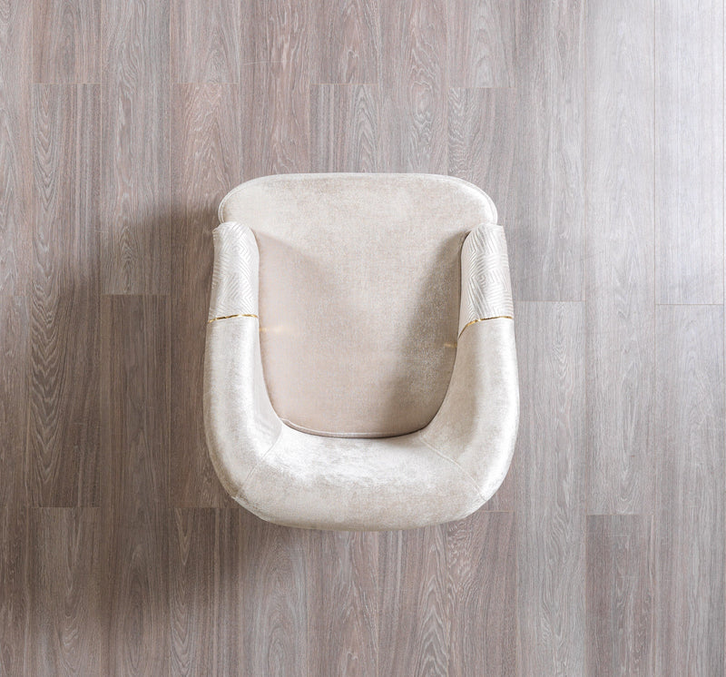 Santana Ivory Velvet Chair - SANTANAIVORY-CHAIR