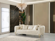 Santana Ivory Velvet Sofa - SANTANAIVORY-S