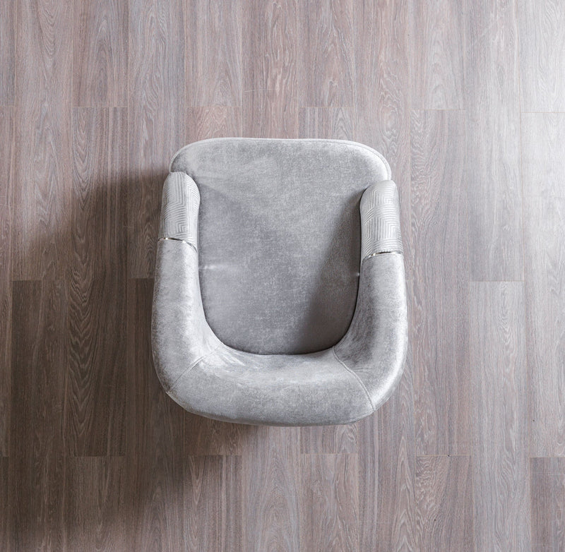 Santana Silver Velvet Chair - SANTANASILVER-CHAIR