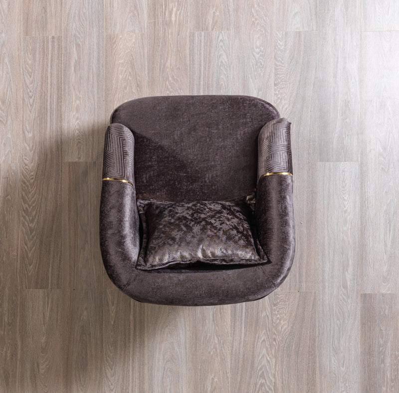 Santana Smoke Velvet Chair - SANTANASMOKE-CHAIR