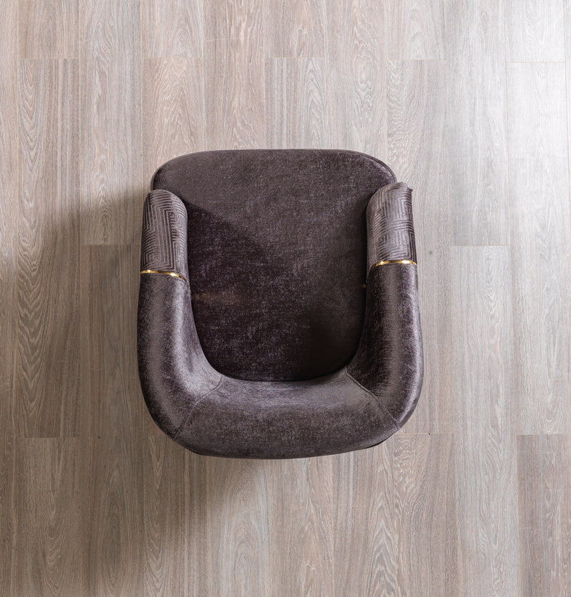 Santana Smoke Velvet Chair - SANTANASMOKE-CHAIR