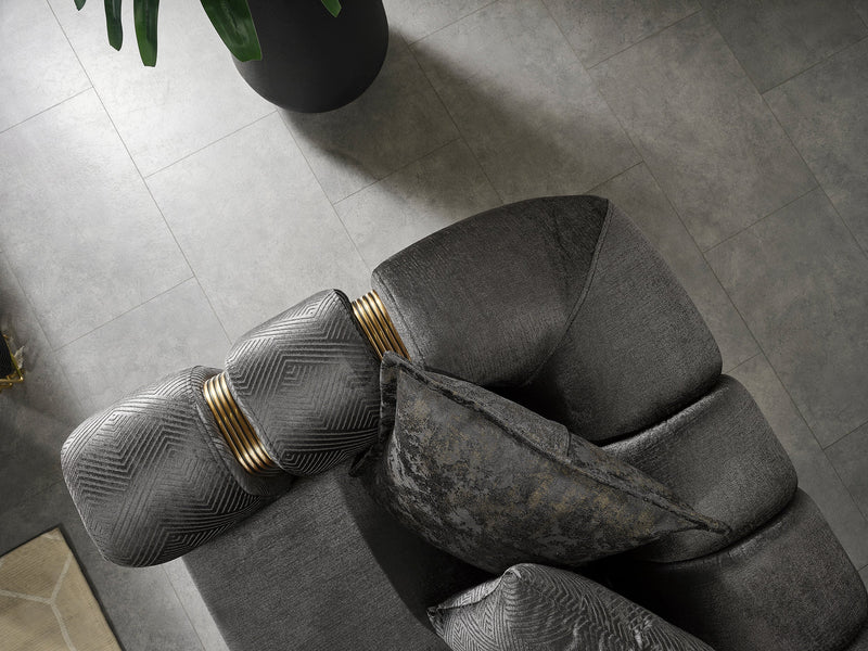 Santana Smoke Velvet Living Room Set