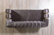 Santana Smoke Velvet Sofa & Loveseat - DMV FurnitureLiving Room Set