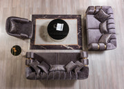 Santana Smoke Velvet Sofa & Loveseat - DMV FurnitureLiving Room Set