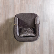Santana Smoke Velvet Sofa & Loveseat - DMV FurnitureLiving Room Set
