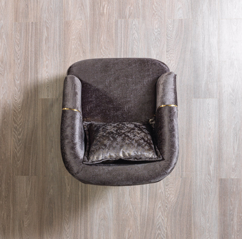 Santana Smoke Velvet Sofa & Loveseat - DMV FurnitureLiving Room Set