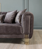 Santana Smoke Velvet Sofa - SANTANASMOKE-S