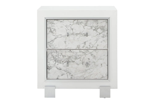 Santorini White Nightstand - DMV FurnitureNightstand