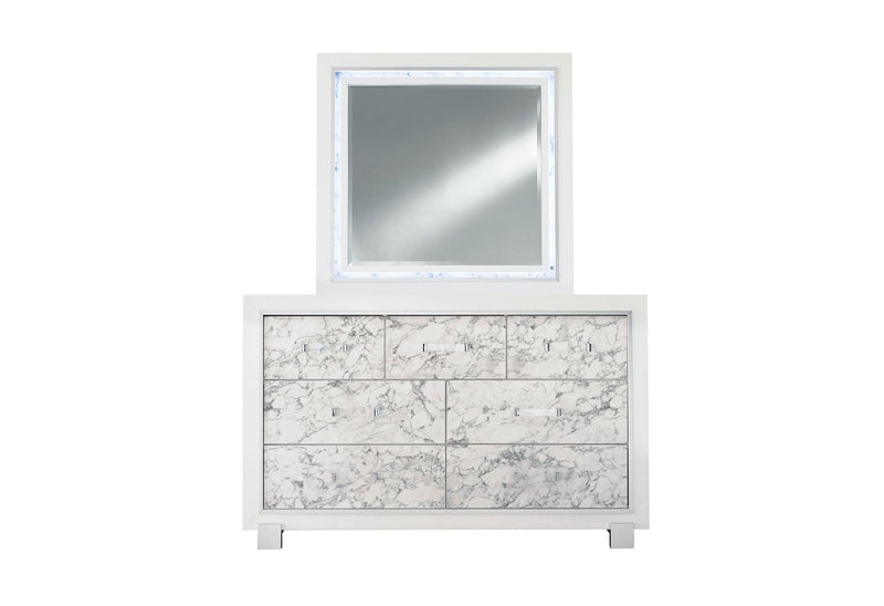 Santorini White Queen Bed Group - DMV FurnitureBedroom Set