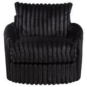 Sarco Corduroy Upholstered Swivel Accent Arm Chair Black - 902542