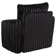 Sarco Corduroy Upholstered Swivel Accent Arm Chair Black - 902542