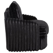 Sarco Corduroy Upholstered Swivel Accent Arm Chair Black - 902542