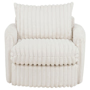 Sarco Corduroy Upholstered Swivel Accent Arm Chair Ivory - 902541