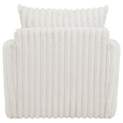 Sarco Corduroy Upholstered Swivel Accent Arm Chair Ivory - 902541