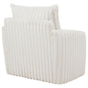 Sarco Corduroy Upholstered Swivel Accent Arm Chair Ivory - 902541