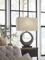 Saria Antique Silver Finish Table Lamp - DMV FurnitureTable Lamp