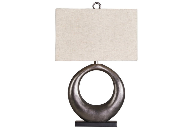 Saria Antique Silver Finish Table Lamp - DMV FurnitureTable Lamp