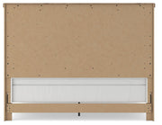 Savonport King Panel Bed, Dresser and Mirror in White/Brown - PKG025301