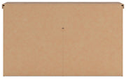 Savonport King Panel Storage Bed, Dresser and Nightstand in White/Brown - PKG025316