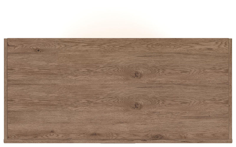 Savonport King Panel Storage Bed, Dresser, Mirror, Chest and Nightstand in White/Brown - PKG025314