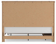 Savonport King Panel Storage Bed, Dresser, Mirror, Chest and Nightstand in White/Brown - PKG025314