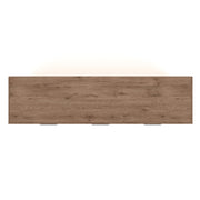 Savonport Queen Panel Bed with Storageand Dresser in White/Brown - PKG025400