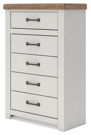 Savonport White/Brown Chest of Drawers - B4615-46