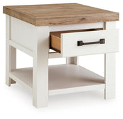 Savonport White/Brown End Table - T4615-3