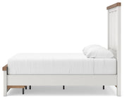 Savonport White/Brown Full Panel Storage Bed - B4615B6