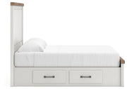 Savonport White/Brown King Panel Storage Bed - B4615B17