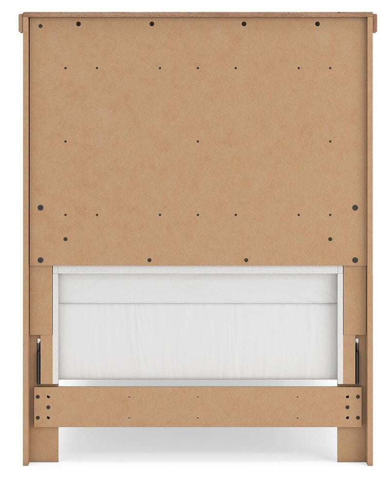 Savonport White/Brown Twin Panel Bed - B4615B2