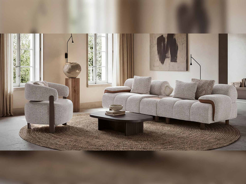 Savy 4-pieces (Sofa & Module Sofa & 2 Chair) Livingroom in Beige - 200-ELI-SAV-SAVY-11-33M11