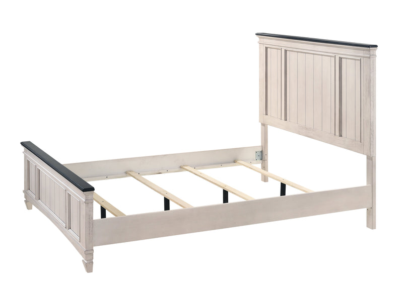 Sawyer Antique White/Brown Panel Bedroom Set - DMV FurnitureBedroom Set