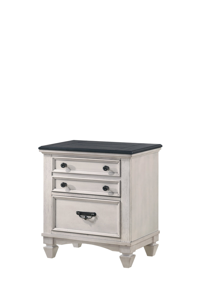 Sawyer Antique White/Brown Panel Bedroom Set - DMV FurnitureBedroom Set