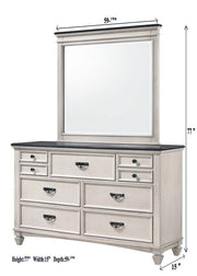 Sawyer Antique White/Brown Panel Bedroom Set - DMV FurnitureBedroom Set