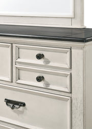 Sawyer Antique White/Brown Panel Bedroom Set - DMV FurnitureBedroom Set