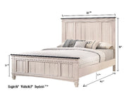 Sawyer Antique White/Brown Panel Bedroom Set - DMV FurnitureBedroom Set